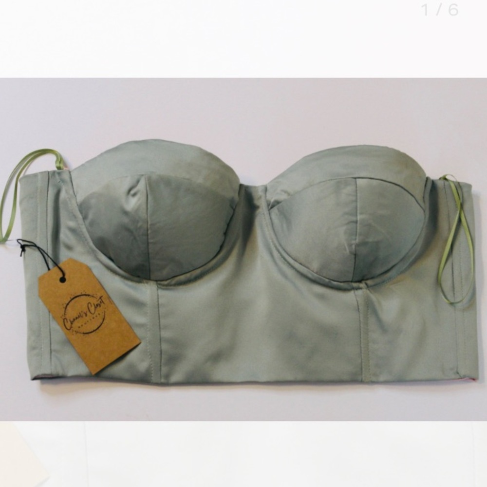 Handmade cropped cupped corset xtra small